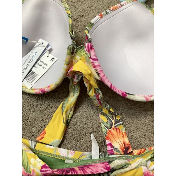 New. Bleu Rod Beattie tropical bikini. 34DD/6-bottom. Retails $169